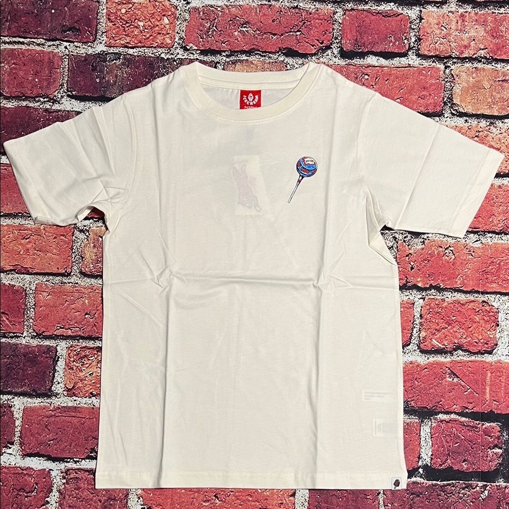 Icecream White Tee with Lollipop Design